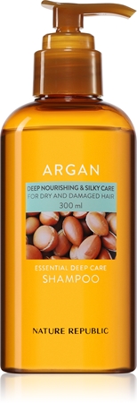 NATURE REPUBLIC Argan Essential Deep Care Shampoo mélyregeneráló sampon a károsult hajra
