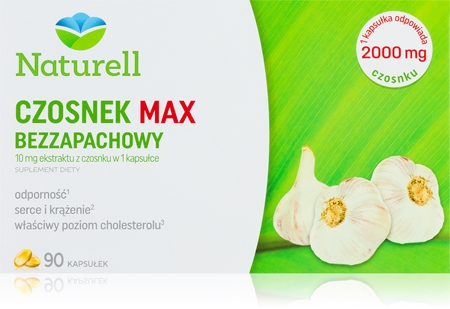 Naturell Czosnek Max bezzapachowy kapsułki na wsparcie układu odpornościowego
