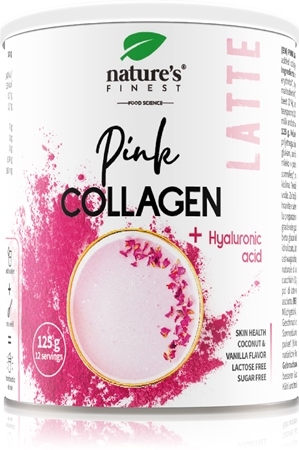 Natures Finest Pink Collagen Latte Pulver zur Herstellung von Getränken mit Kollagen