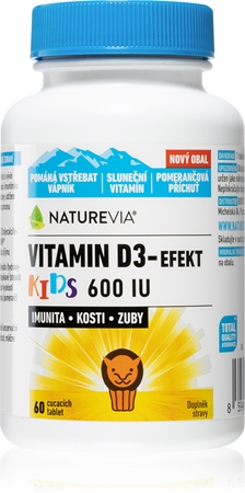 NatureVia Vitamin D3 pro děti doplněk stravy pro zdraví zubů a kostí