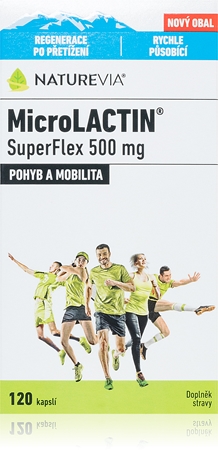 NatureVia MicroLACTIN SuperFlex 500mg kapsle urychlující regeneraci po zvýšené fyzické zátěži