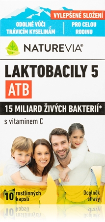 NatureVia Laktobacily 5 ATB kapsle s probiotiky