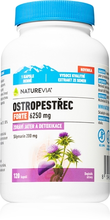 NatureVia Ostropestřec Forte kapsle pro podporu zdraví jater