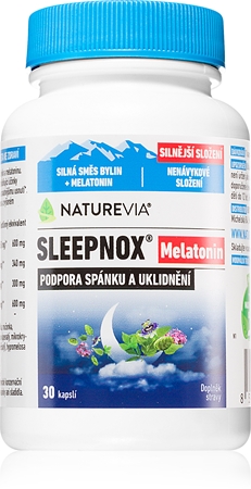 NatureVia Sleepnox Melatonin kapsle při potížích se spánkem a usínáním