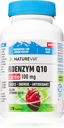 NatureVia Koenzym Q10 Cardio kapsuly na normálnu funkciu srdca a ciev