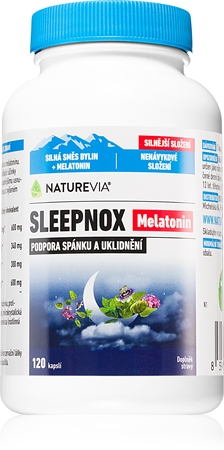 NatureVia Sleepnox Melatonin kapsle při potížích se spánkem a usínáním