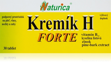 NATURICA Křemík H Forte doplněk stravy pro krásné vlasy, pleť a nehty