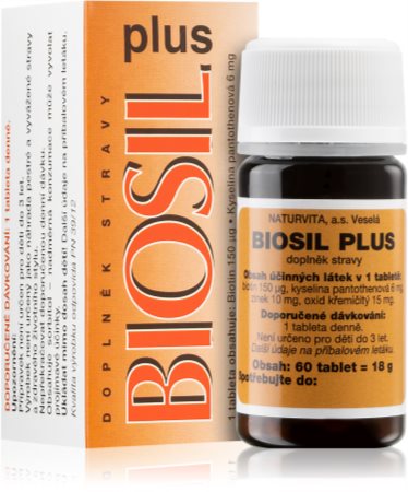 NATURVITA Biosil Plus tablety pre vlasy, nechty a pokožku