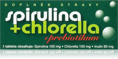 NATURVITA Spirulina+Chlorella+Prebiotikum tablety pro detoxikaci organismu a podporu imunity