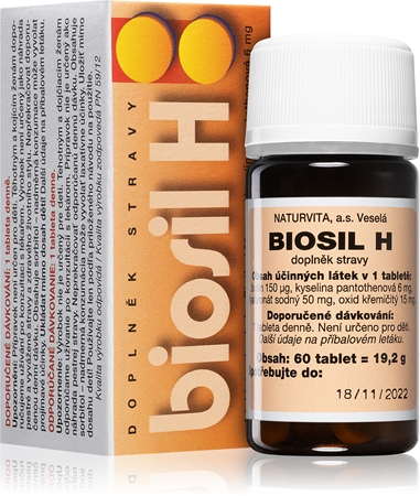 NATURVITA Biosil H tablety pro krásné vlasy a pokožku