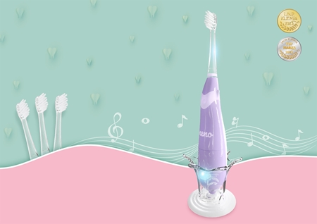 NENO Tutti Violet cepillo dental a pilas con música para niños