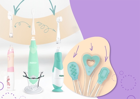 NENO Tutti Violet cepillo dental a pilas con música para niños