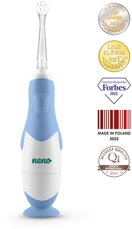 NENO Denti Blue 0-3 y Batteritandborste för barn