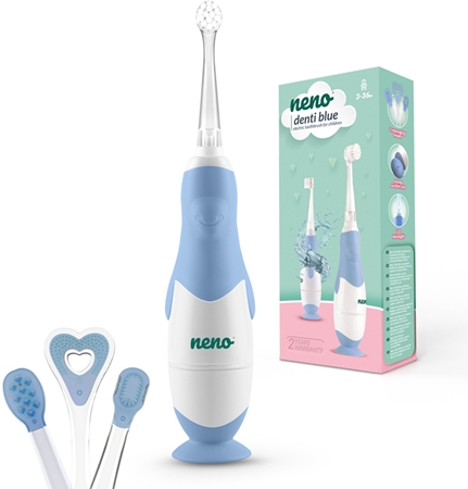 NENO Denti Blue 0-3 y Batteritandborste för barn