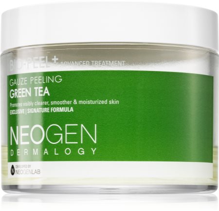 Neogen Dermalogy Bio-Peel+ Gauze Peeling Green Tea esfoliante em disco de algodão para iluminação e hidratação