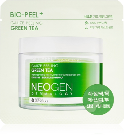 Neogen Dermalogy Bio-Peel+ Gauze Peeling Green Tea peelingové pleťové tampóny pre rozjasnenie a hydratáciu