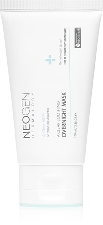 Neogen Dermalogy A-Clear Soothing Overnight Mask nyugtató maszk problémás és pattanásos bőrre