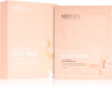 Neogen Dermalogy Probiotics Relief Mask Máscara em folha com efeito calmante com probióticos