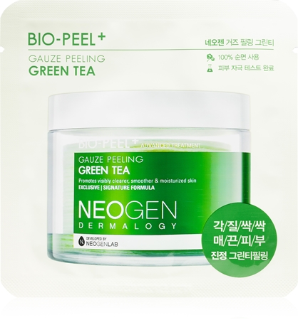 Neogen Dermalogy Bio-Peel+ Gauze Peeling Green Tea peelingové pleťové tampóny pre rozjasnenie a hydratáciu
