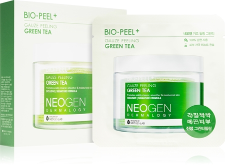 Neogen Dermalogy Bio-Peel+ Gauze Peeling Green Tea peelingové pleťové tampóny pre rozjasnenie a hydratáciu