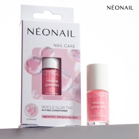 NEONAIL Rescue Glow Tint 3in1 Nail Conditioner περιποιητικό βερνίκι νυχιών