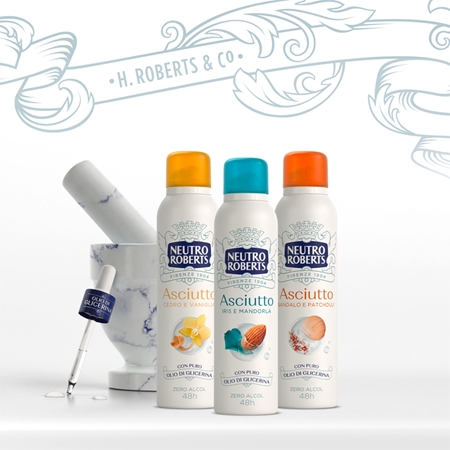 Neutro Roberts Iris e Mandorla deodorant ve spreji s 48hodinovým účinkem