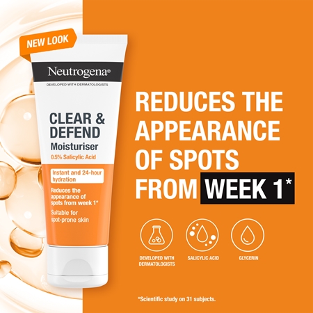 Neutrogena Clear & Defend 0.5% Salicylic Acid hydratačný krém bez obsahu oleja