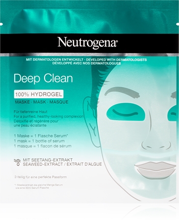 Neutrogena Deep Clean maschera idrogel intensiva per una pulizia in profondità