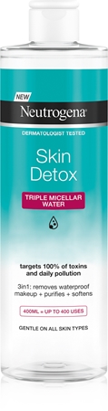 Neutrogena Skin Detox čisticí micelární voda na voděodolný make-up