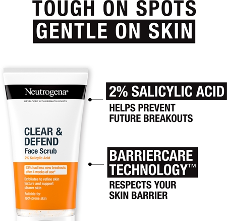 Neutrogena Clear & Defend peeling cu acid salicilic