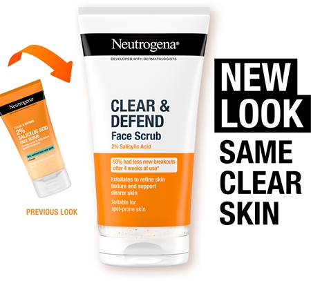 Neutrogena Clear & Defend peeling cu acid salicilic