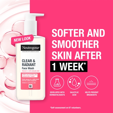 Neutrogena Clear & Radiant tisztító gél