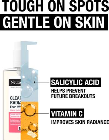 Neutrogena Clear & Radiant tisztító gél