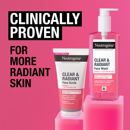 Neutrogena Clear & Radiant tisztító gél