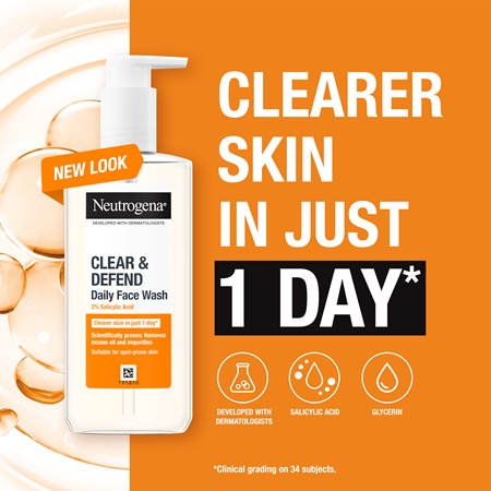 Neutrogena Clear & Defend Attīroša želeja ar 2% salicilskābi