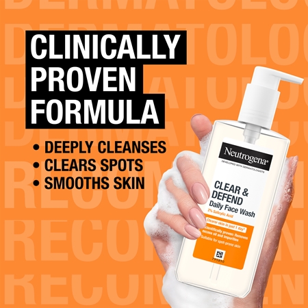 Neutrogena Clear & Defend Attīroša želeja ar 2% salicilskābi