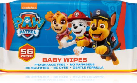 Nickelodeon Paw Patrol Baby Wipes Õrnad niisked salvrätikud beebile