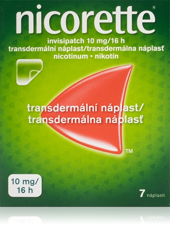 Nicorette Invisipatch 10 mg/16 h transdermální náplast při odvykání kouření