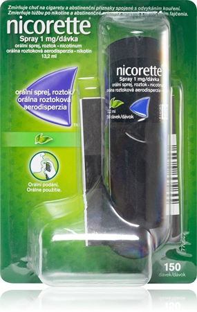 Nicorette Spray 1 mg/dávka máta orální sprej, roztok při odvykání kouření