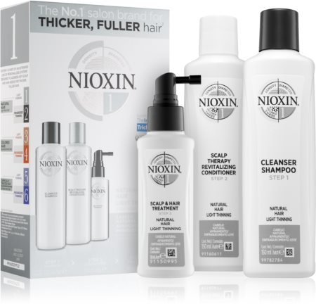 Nioxin System 1 Natural Hair Light Thinning darilni set za lomljive in izčrpane lase