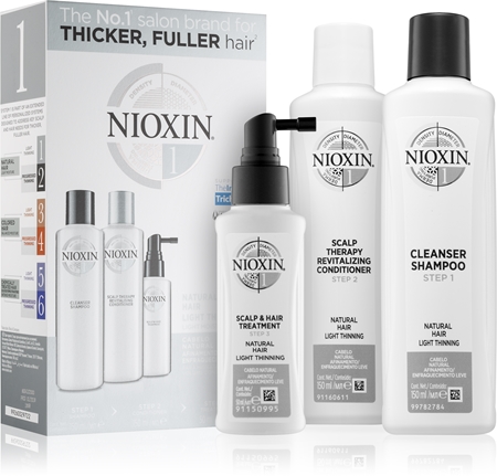 Nioxin System 1 Natural Hair Light Thinning Presentförpackning For bräckligt och stressat hår