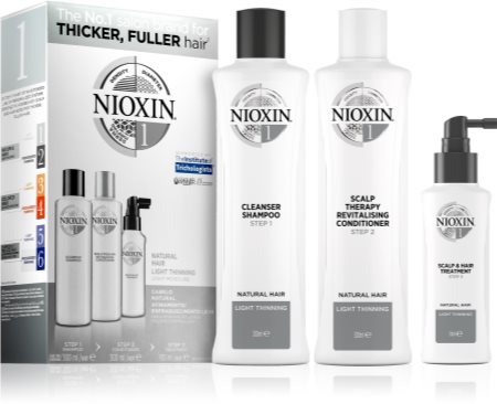 Nioxin System 1 Natural Hair Light Thinning Geschenkset für brüchiges und strapaziertes Haar