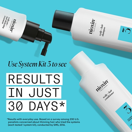 Nioxin System 3 Scalp + Hair Shampoo kondicionáló festett és ritkuló hajra