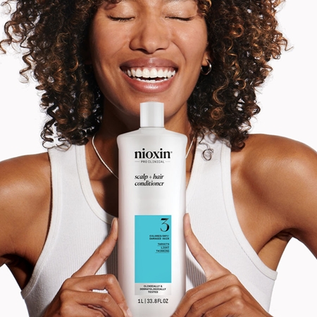Nioxin System 3 Scalp + Hair Shampoo kondicionáló festett és ritkuló hajra