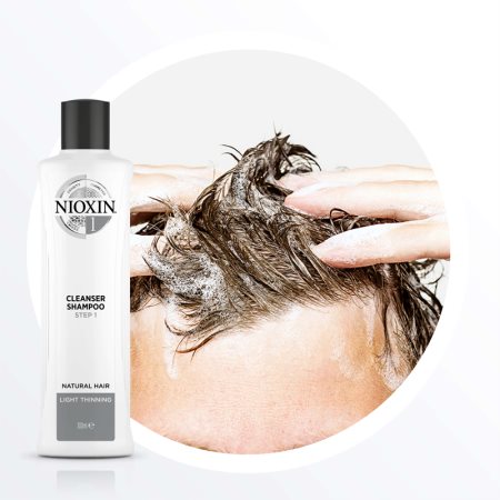 Nioxin System 1 Cleanser Shampoo puhdistava shampoo hennoille ja normaaleille hiuksille