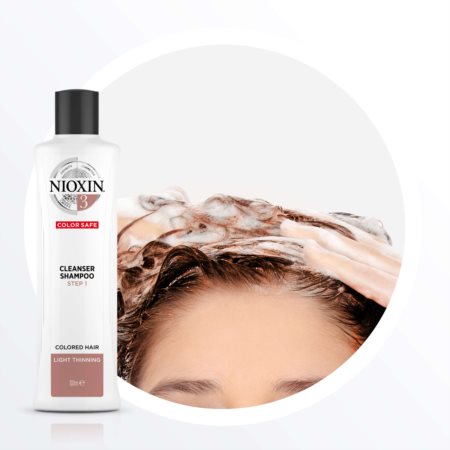 Nioxin System 3 Color Safe puhdistava shampoo värjätyille oheneville hiuksille