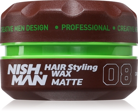 Nish Man 08 styling wax for short hairstyles with matt effect