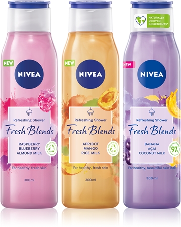 NIVEA Fresh Blends erfrischendes Duschgel vorteilhafte Packung 3 x 300 ml