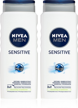 NIVEA MEN Sensitive żel pod prysznic do ciała i włosów wygodne opakowanie