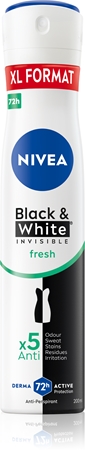 Nivea Black & White Invisible  Fresh + Antibacterial Antitranspirant-Spray für Damen